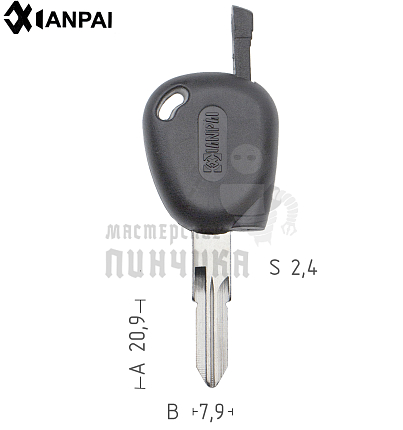 Авто с местом под чип TPX  RENAULT VAC102 КНР