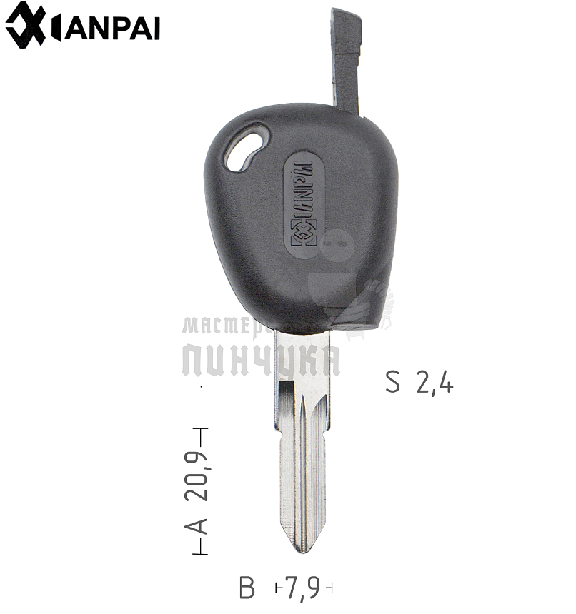 Авто с местом под чип TPX  RENAULT VAC102 КНР