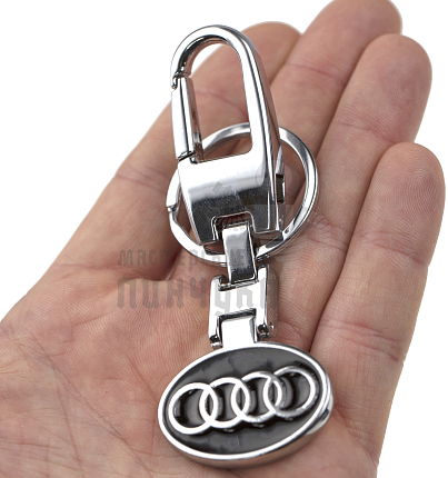Авто карабин с кольцом для ключей AUDI