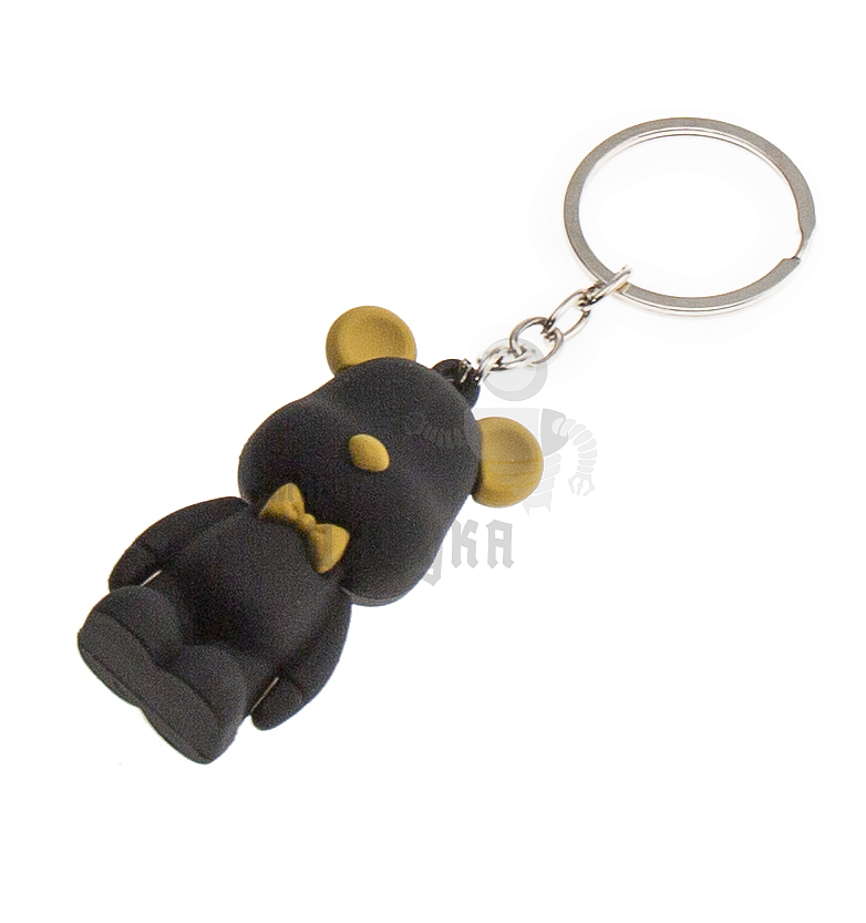 Брелок для ключей "Мишка с бабочкой" 