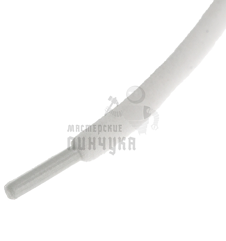 Эластичные шнурки для кроссовок с металлическим замком, 100-150см, круглые, цв.белый