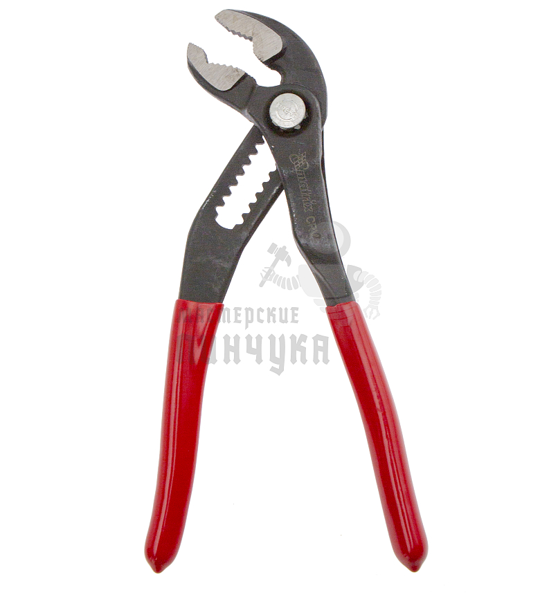 Клещи переставные 180 мм, кнопочный механизм, хром-ванадий, обливные рукоятки Matrix