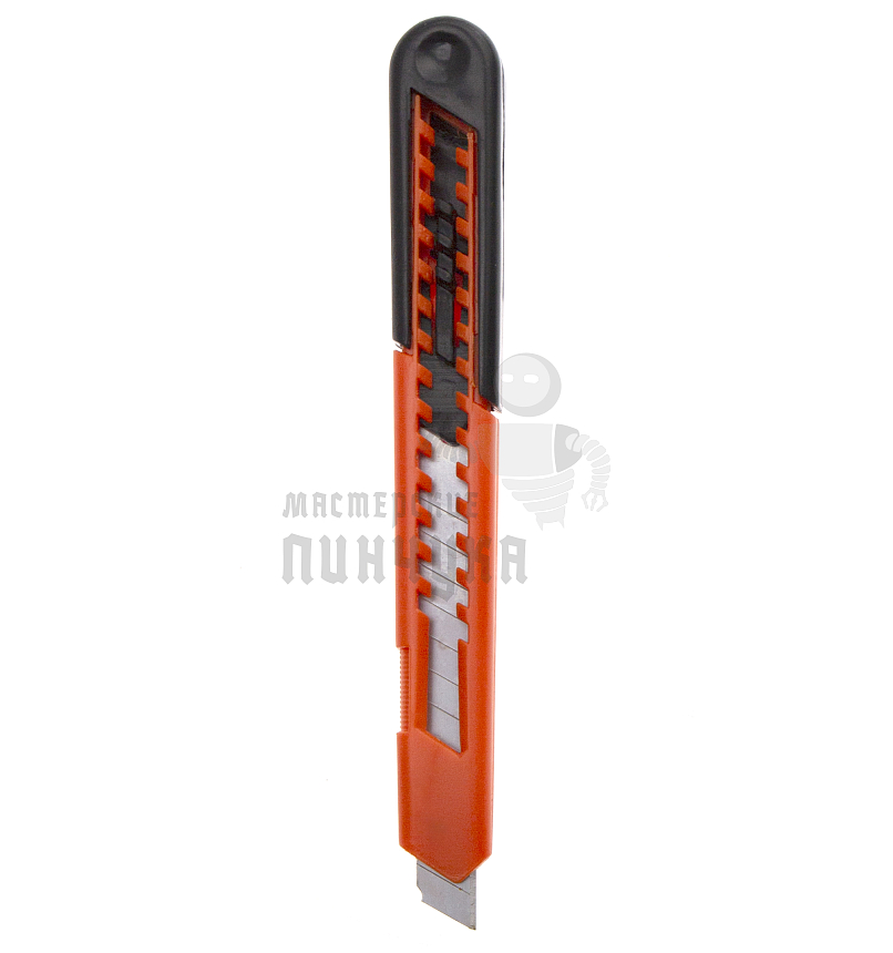 Нож, 9 мм, выдвижное лезвие, пластиковый усиленный корпус Sparta