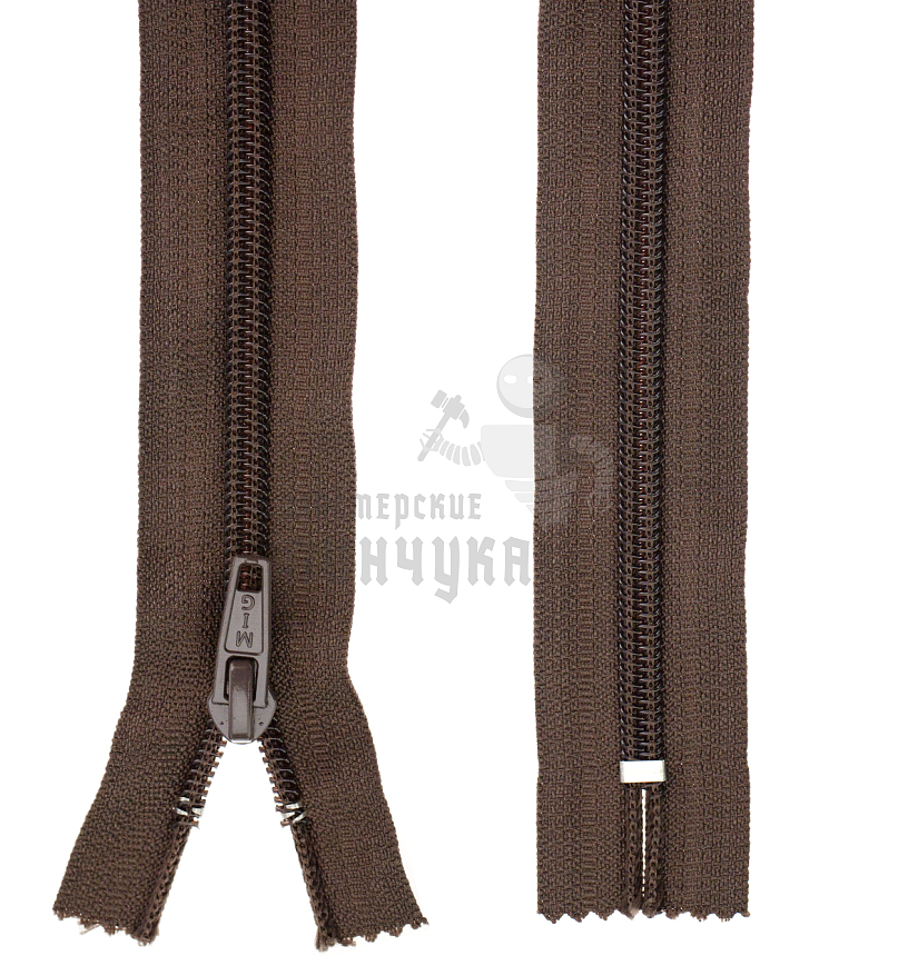 Молния 55см Коричневый