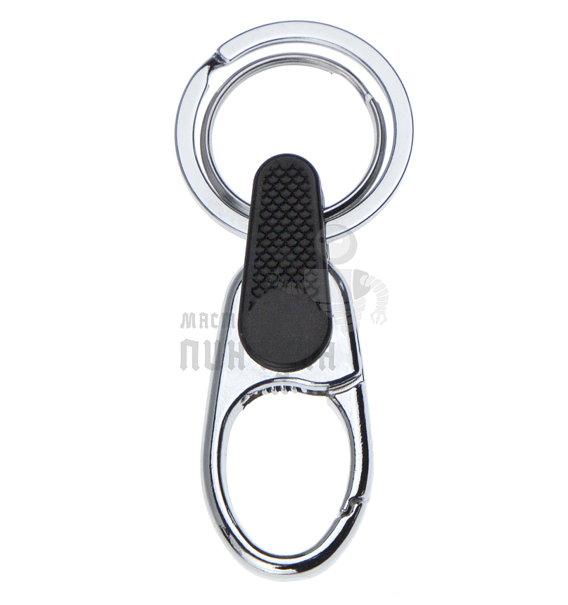 Карабин с двумя кольцами для ключей овальный