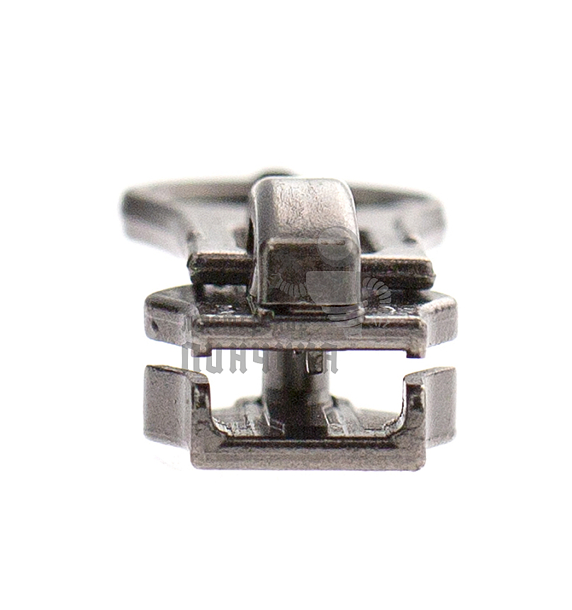 Бегунок для спиральной молнии, тип 7, автомат, "Груша", цв. никель темн.