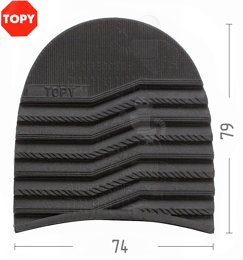 Набойки Topy  Serac, р-р 168, цв.чёрный (9)