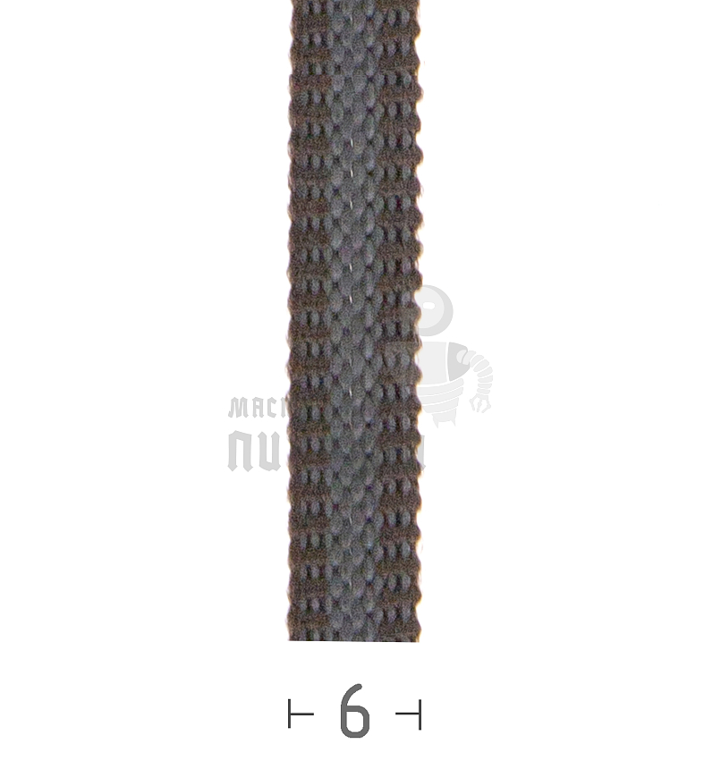 Резинка с просечкой 6мм, коричневая