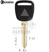 Заготовка ключа авто. пласт. TOYO9P  TY40RP79  TOY41RP  Mitsubishi КНР - Чертеж