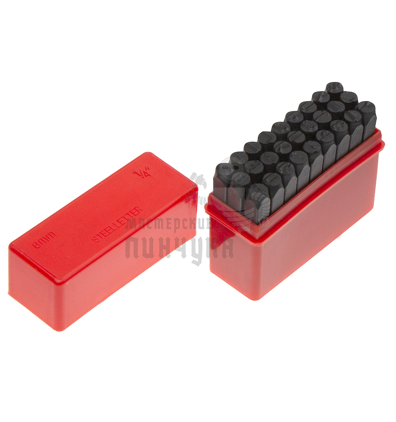 Штампы для тиснения по коже (буквы-27шт, 6мм) латиница