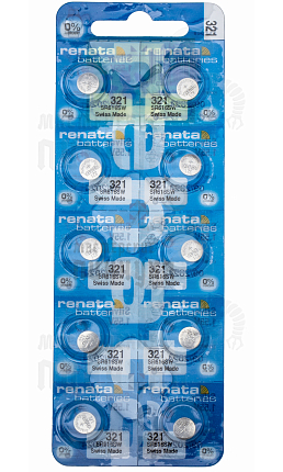 Батарейка часовая RENATA 321 SR616SW BL10 Silver Oxide 1.55V (10/100)