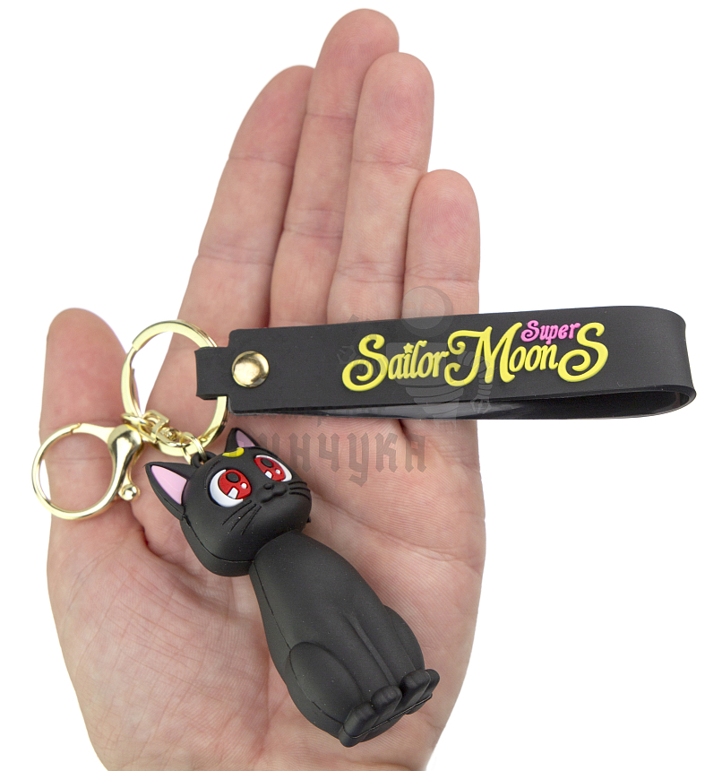 Брелок для ключей кошка "Луна" с карабином