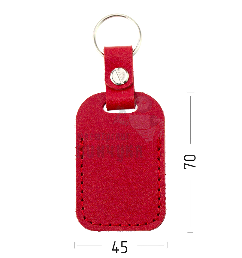 Чехол брелок для автомобильной сигнаизации, прямоугольный, крепление на винте с кольцом, цв.красный