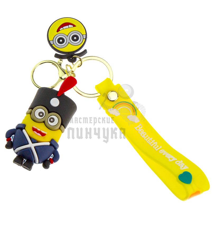 Брелок для ключей "Миньон" Боб цв.фиолетовый + карабин