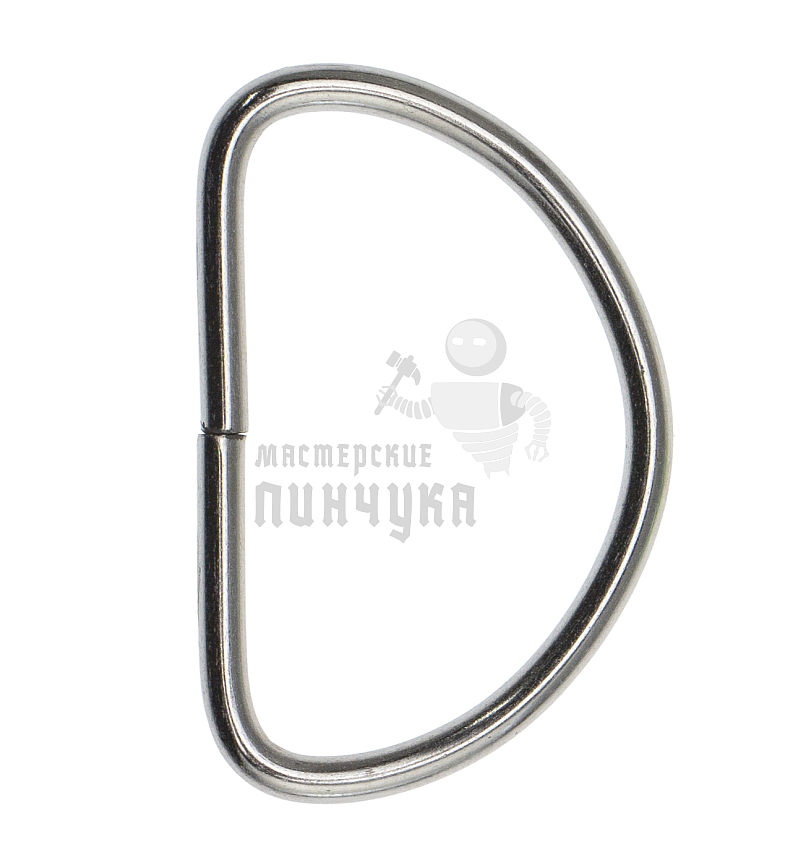 Полукольцо 30мм (толщ. 2,6мм) цв. никель. 