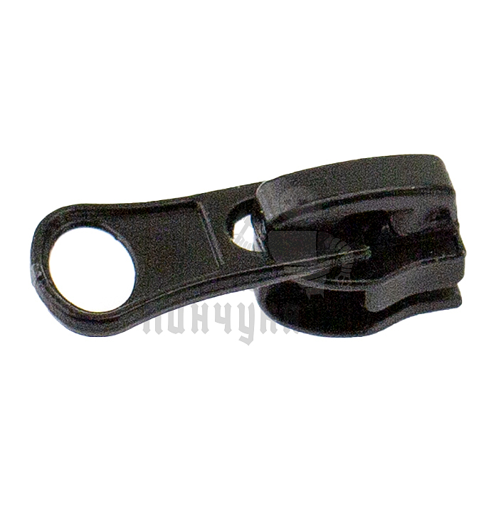 Бегунок для спиральной (витой) молнии, тип 4, автомат, ГРУША цв. 322 черный