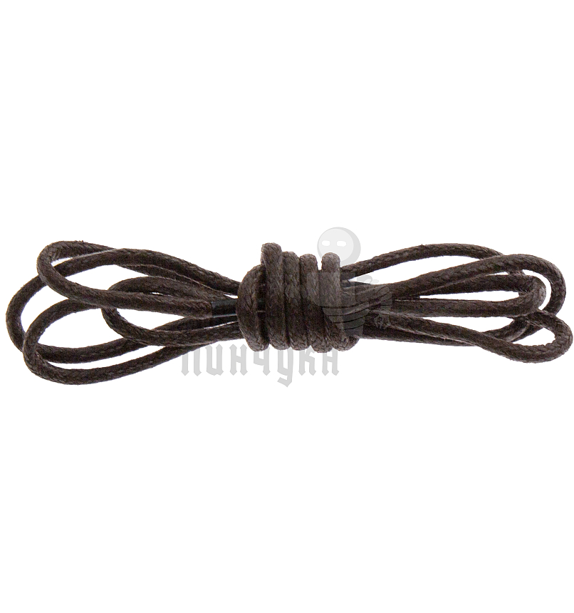 Шнурки круглые (тип 0) хлопчатобумажные с пропиткой, 70 см, цв.коричневый