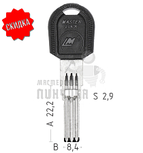 LM-3DP MasterLock-LM 3+1 паз c отверстием КНР - Чертеж