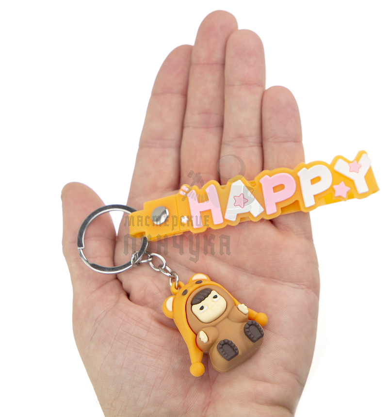 Брелок для ключей "Wakuku" с ремешком, цв.оранжевый