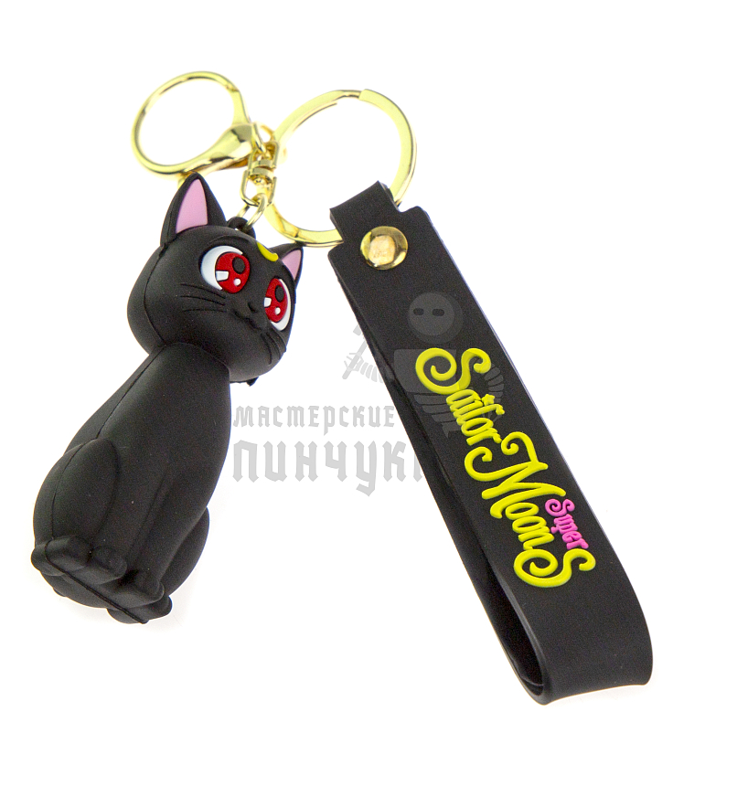 Брелок для ключей кошка "Луна" с карабином