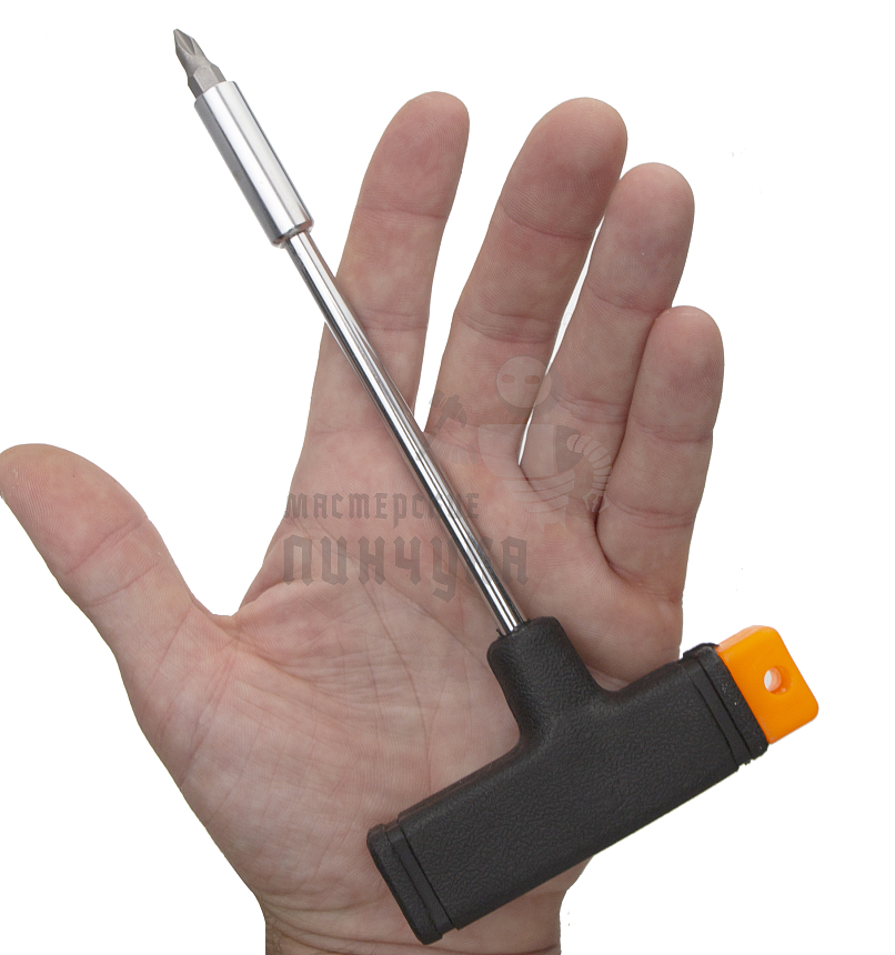 Отвертка с Т-образной ручкой, набор бит, 11 шт, Sparta