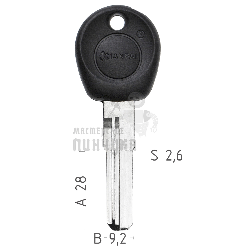 ПЛАСТ.ДЛИН УПОР 2 ПАЗ  КНР 27,8*9,2*2,7mm