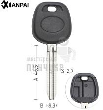 Заготовка с мест. под чип TOYO15P TOY43P TY37RP79 Toyota КНР - Чертеж