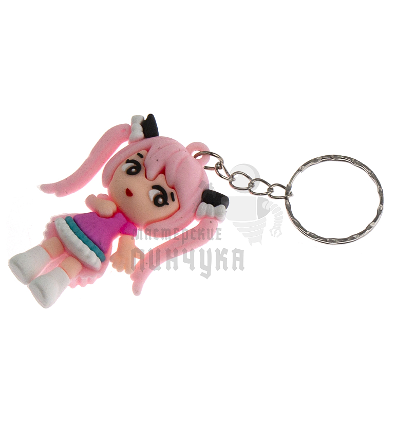 Брелок для ключей "Мику Хацунэ" цв. розовый