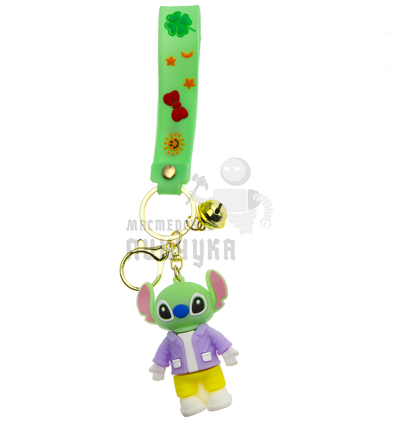 Брелок для ключей "Стич " колокольчик + карабин