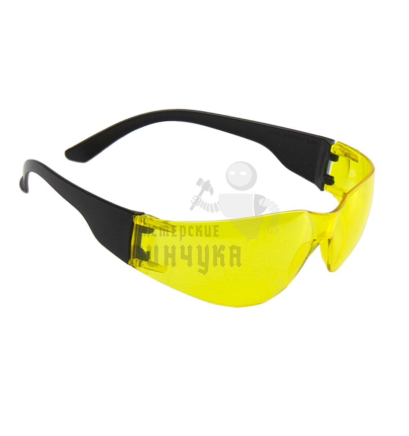 Очки защитные открытые, поликарбонатные, желтые ОЧК202 (0-13022) Россия