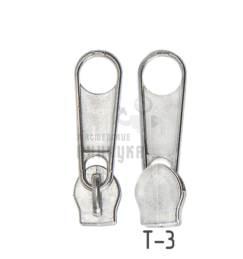 Бегунок для спиральной молнии, тип 3, галант, цв. никель