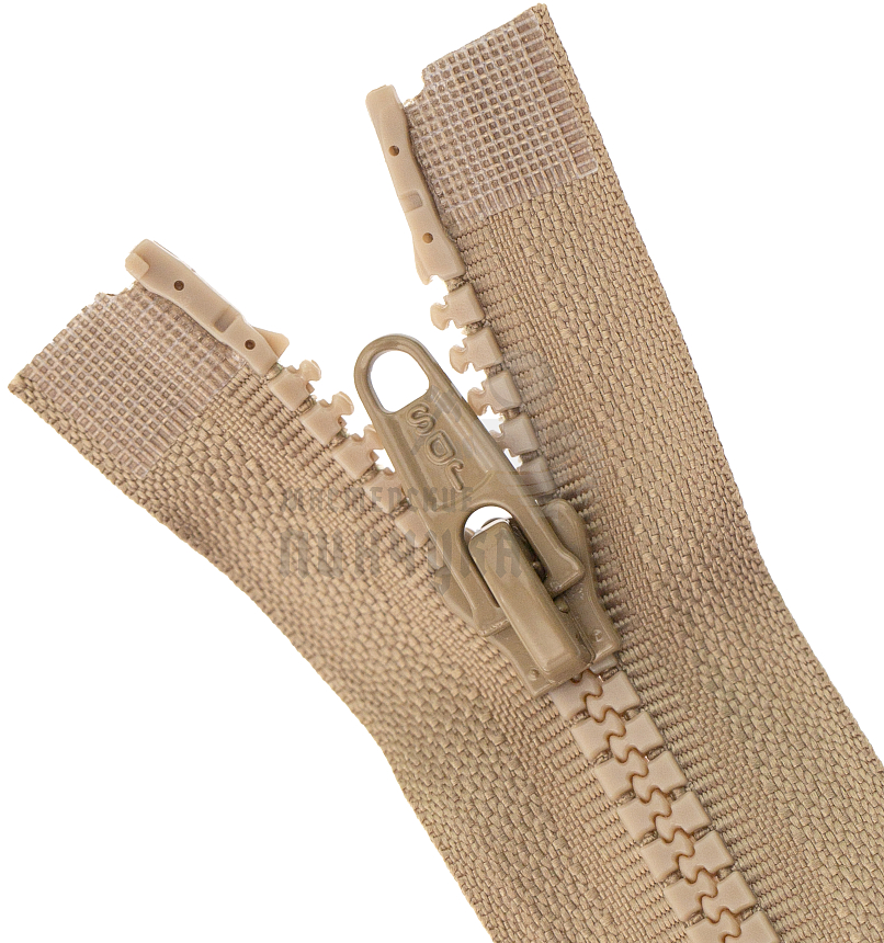 Молния Трактор "JUDSON", 80см, Тип-5, разъёмная двухзамковая, цв.т/бежевый