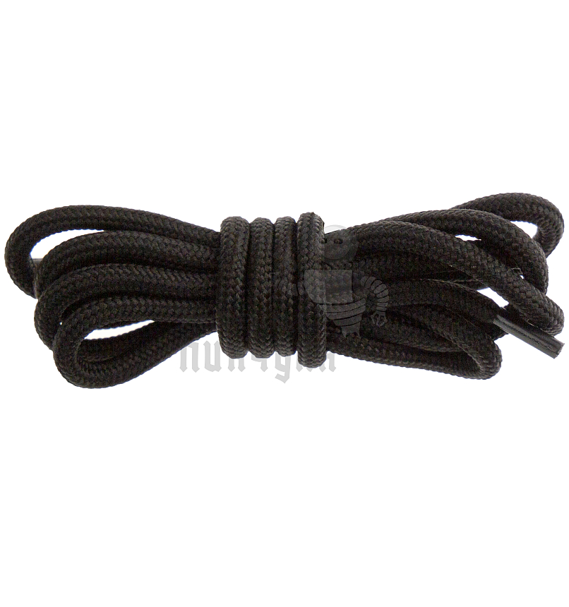 Шнурки круглые с наполнителем, 100см, цв.черный (2443)