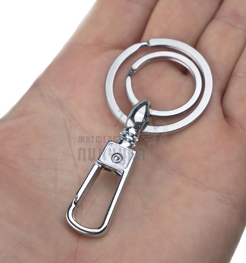 Карабин с двумя кольцами для ключей
