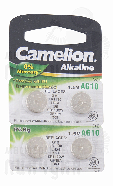 Батарейка Camelion G10 BL-10 часовая (AG10/389A/LR1130/189) (10 / 100 / 3600)