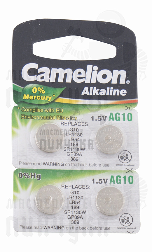 Батарейка  Camelion G10  BL10 часовая  (AG10/389A/LR1130/189) (10 / 100 / 3600)