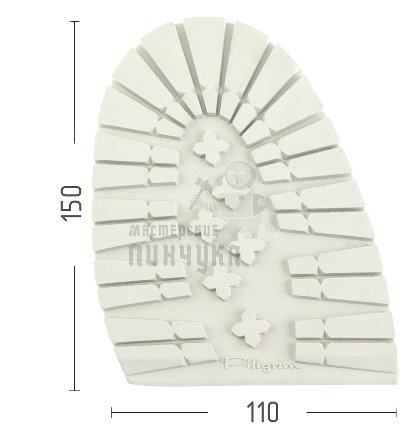 Проф. формованная Piligrim "Tank", разм. 150х110х4,5мм, цв. светло-серый
