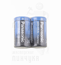 Батарейка Panasonic R14 Shrink 2 General Purpose (2/24/480) - Чертеж