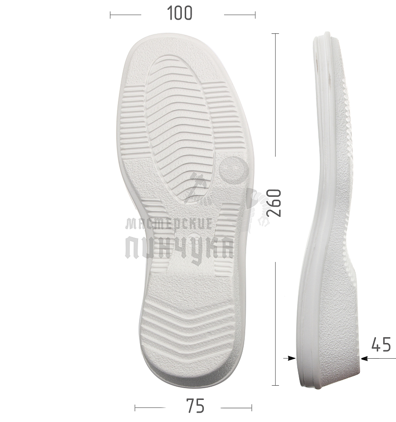 Подошва жен. Киров 80290 р. 36, цв. белый