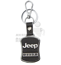 Авто карабин с кольцом для ключей JEEP Экокожа (рифленая) - Чертеж