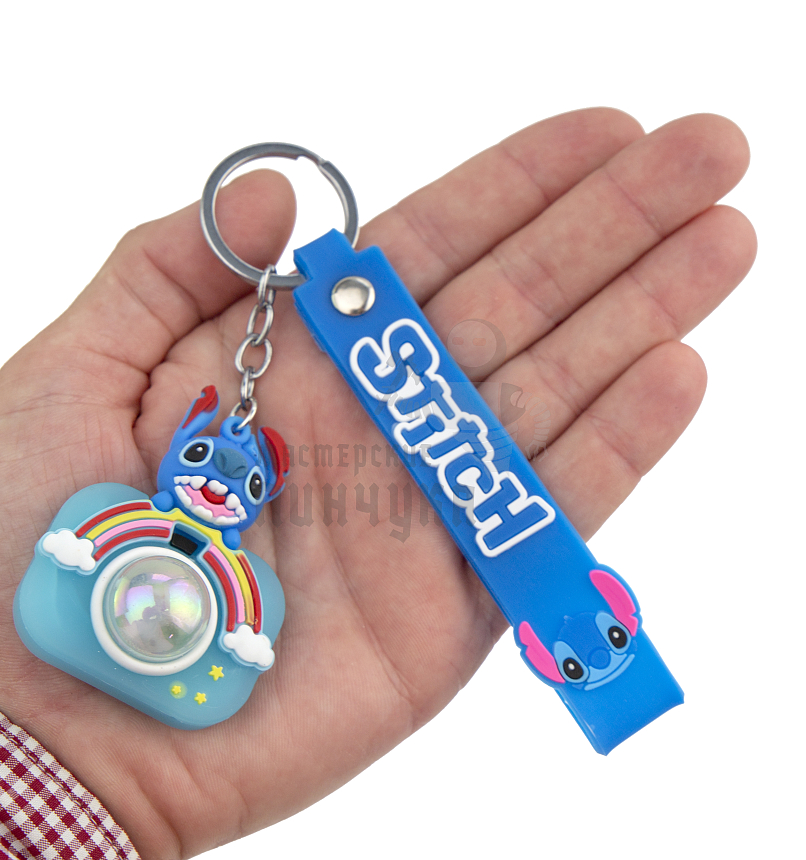 Брелок для ключей "СТИЧ" - фотоаппарат, цв. голубой