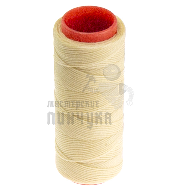 Нитки прошив.вощеные 150D-100м,молочный (103) плоские 0,6 мм Китай