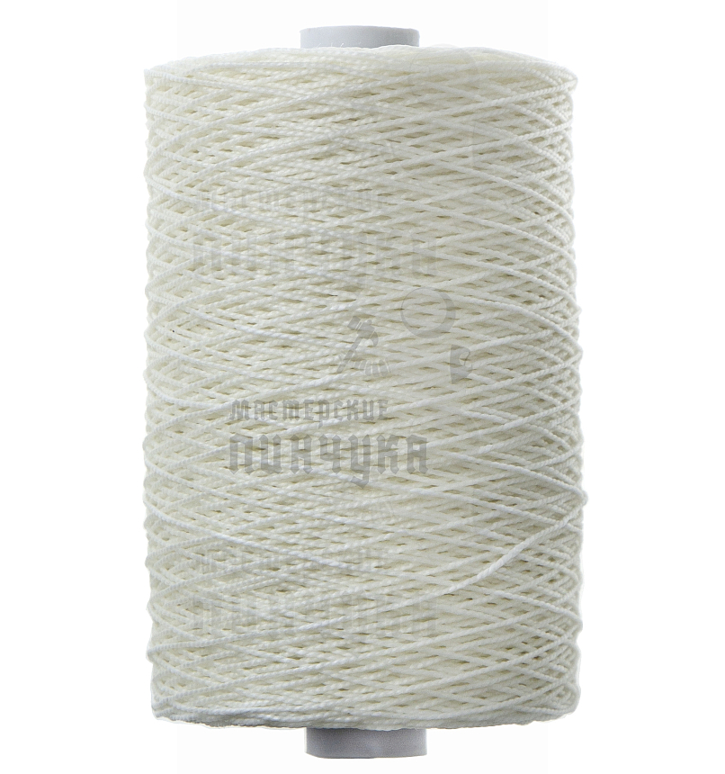Нитки прошивочные вощеные большие белые 350м