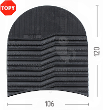 Набойки Topy  Serac, р-р 176, цв.чёрный (9) - Чертеж