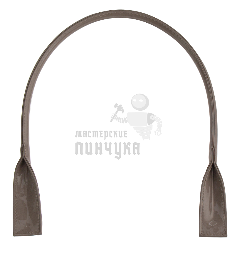 Ручка сумочная круглая с широким креплением 70см Китай Темно-бежевый лак