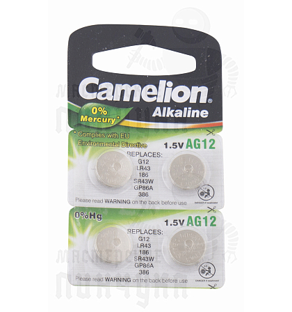 Батарейка Camelion G12 BL-10 часовая (AG12/386A/LR43/186) (10 / 100 / 3600)