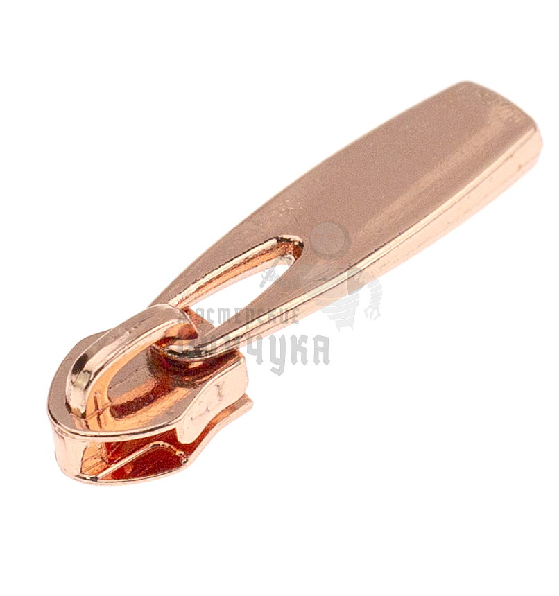 Бегунок для спиральной молнии, тип 5, сумочный N4, цв. красное золото