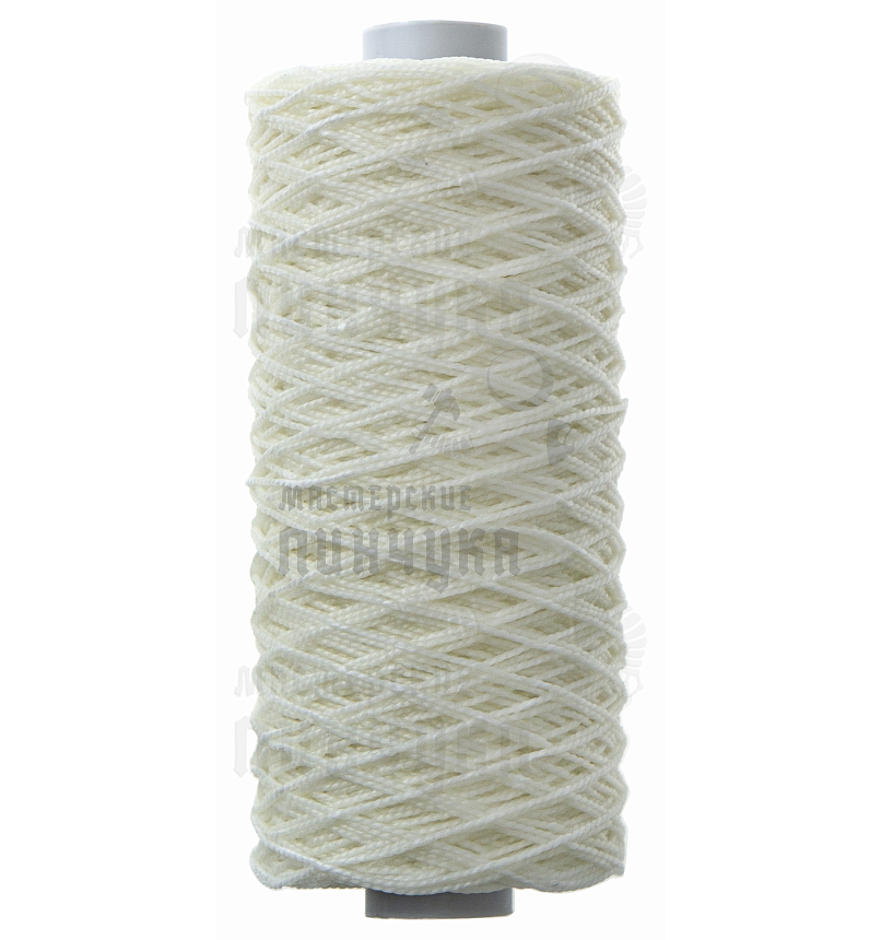 Нитки прошивочные вощеные малые белые 200м