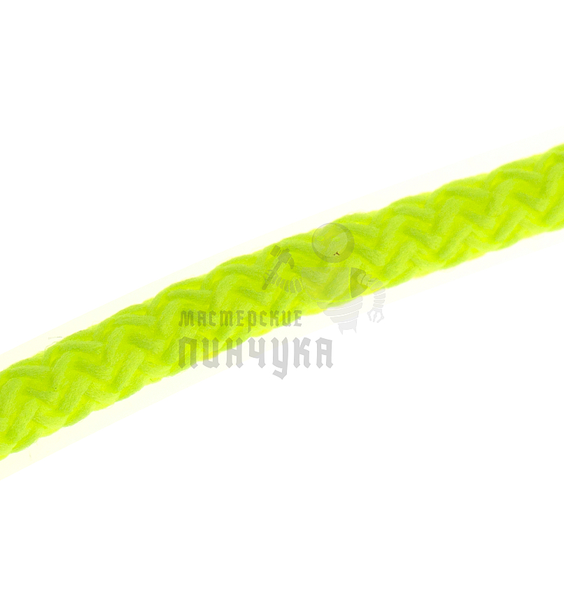 Шнурки круглые с наполнителем, 100см, цв.неон-желтый