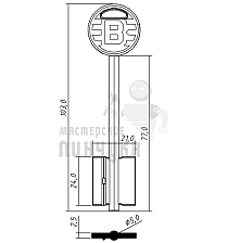 BRD25DP (красный, кругл.) - Чертеж
